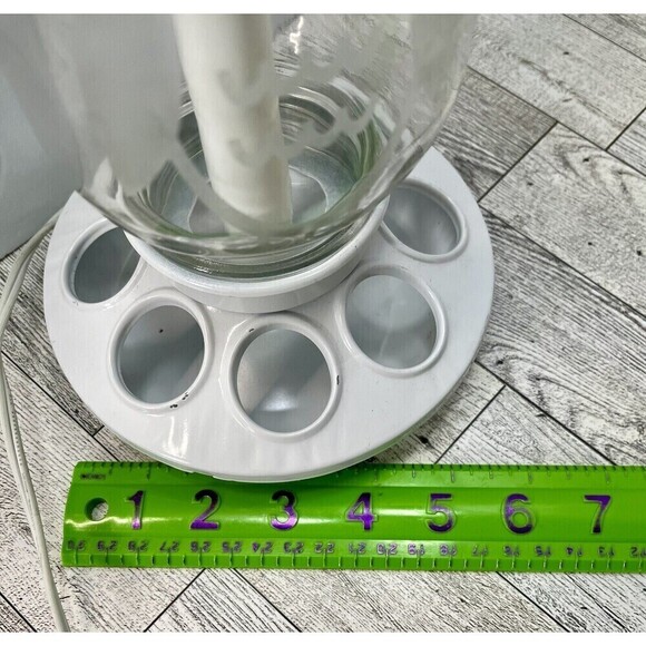 Repurposed Mason Jar Bird Feeder Lamp With Etched Owl Modern Farmhouse - Picture 13 of 15